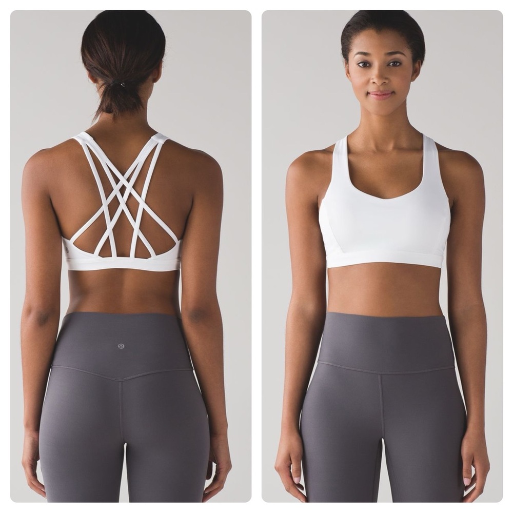 Lululemon Athletica White Sleeveless Crop Tank Top